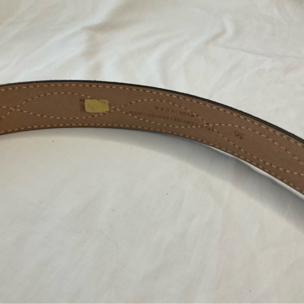 Brown Belt Split Cowhide/Bonded Lined Made in USA 36 - Picture 3 of 8